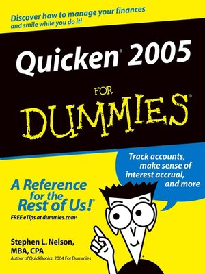 cover image of Quicken 2005 For Dummies